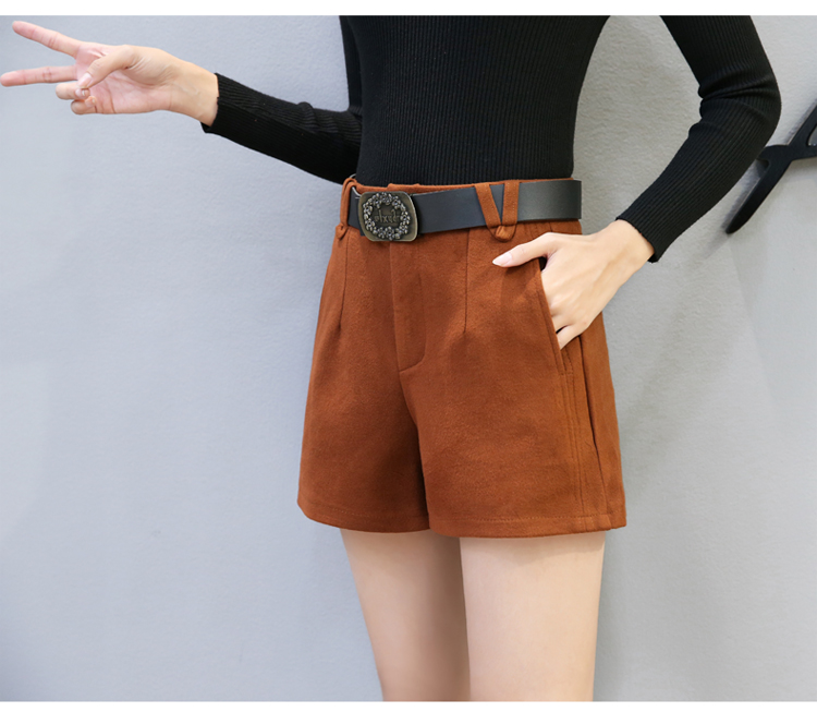 2018 thu đông mới quần short nữ giản dị chất liệu giả cơ sở quần short thời trang nữ quần dài đa năng nóng bỏng quần short jean nữ giá rẻ