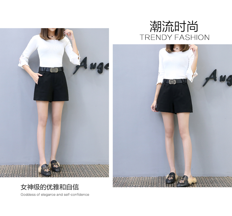 2018 thu đông mới quần short nữ giản dị chất liệu giả cơ sở quần short thời trang nữ quần dài đa năng nóng bỏng quần short jean nữ giá rẻ