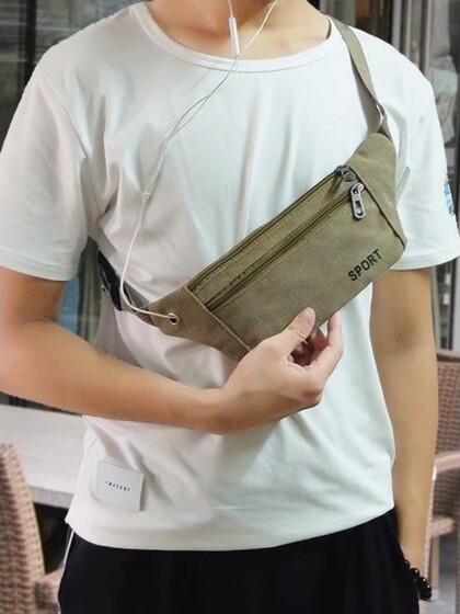 腰包男士干活工地放手机包套袋跨腰多功能休闲轻便腰带运动户外