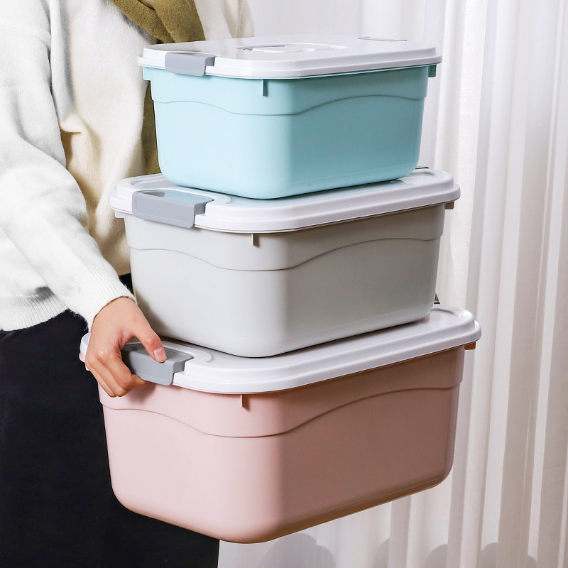 Nordic Home Storage Containing Box Thickened Plastic Large Medium Size Student Dormitory Debris Clothing Quilted Finishing Box