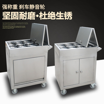 Voiture dassaisonnement en acier inoxydable Tableau dassaisonnement commercial petit nombre Kitchen Seasoned Car Multifunction Hotel Mobile Dining Car Small Cart