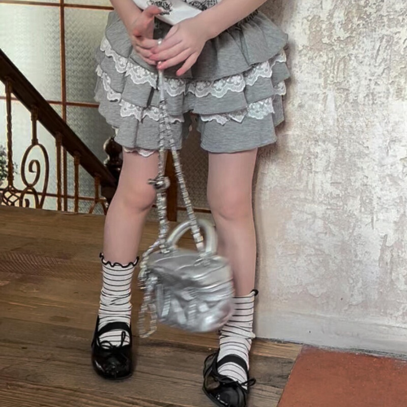 Striped Mid-Calf Socks for Girls, Thin Pure Cotton, Kidsren's Korean Style Versatile Pile Socks, Baby Trendy Kidsren's Catwalk Calf Socks