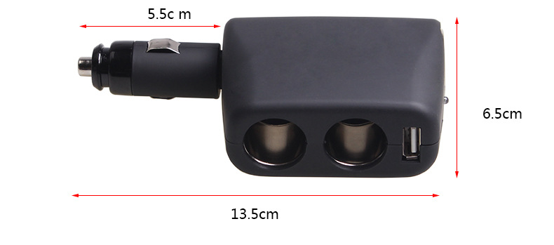Trao đổi một cho ba điếu thuốc xe hơi xe hơi một cho ba điếu thuốc đơn USB sạc xe - Âm thanh xe hơi / Xe điện tử máy hút bụi bơm lốp ô tô