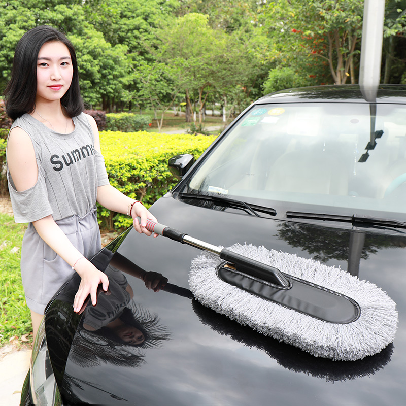 Cardecorated Social Car Scrub Dust Remover Special Sweep Dust Theorizer Telescopic Mop Car Wash Brush Multifunction Cleaning Tools