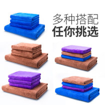 Thickened car wash towels car water suction wiping cloth special towels with no left marks not dropping hair large number of rag brushing tools