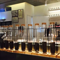 Hey tea glass bottle display stand test tube royal tea tribute tea bar table decoration tea sealed jar milk tea shop equipment decoration