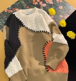 Японский ретро трикотажный свитер подходит для мужчин и женщин, оверсайз