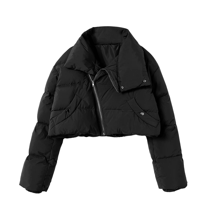 一头阿瓜 Winter short windproof warm down jacket with down with zipper