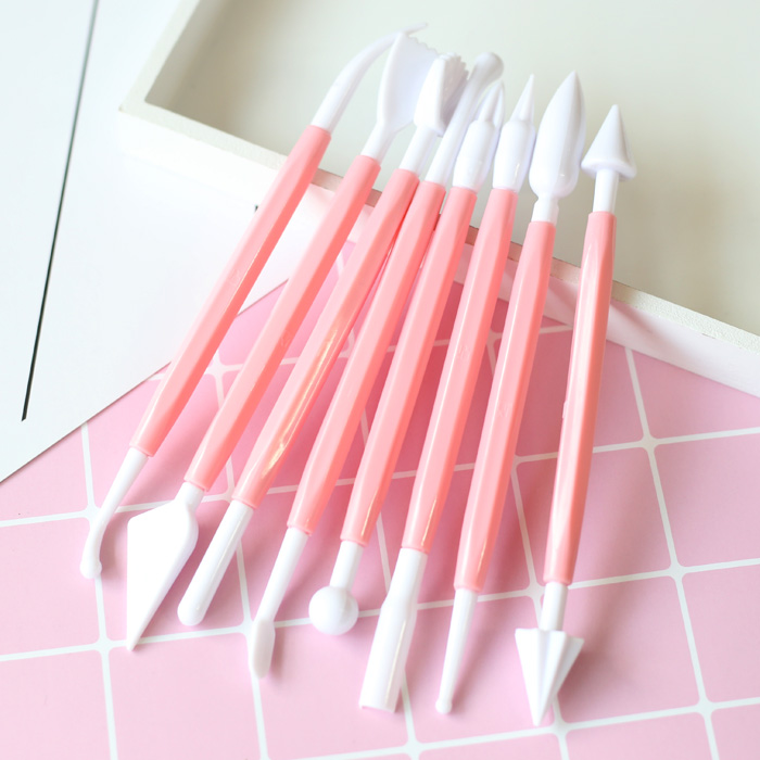 8 piece set siêu ánh sáng đất sét công cụ đất sét nhựa đất sét giấy bùn đất sét mềm khuôn bùn màu nhãn diy phụ kiện cửa hàng đồ chơi trẻ em