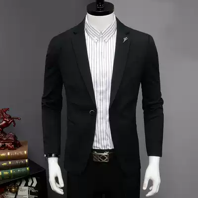 Men's suit suit Korean version of slim handsome groom wedding dress professional business formal casual small suit men