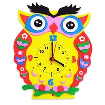 Kindergarten clock cognitive alarm clock student toys homemade childrens diy making time teaching aids manual materials