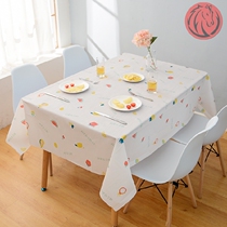 Tablecloth Dormitory college student bedroom waterproof dining table cloth Rectangular household ins tablecloth Corner desk tablecloth