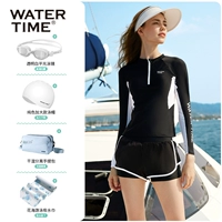 Комплект, купальник, водонепроницаемая плавательная шапочка, банное полотенце