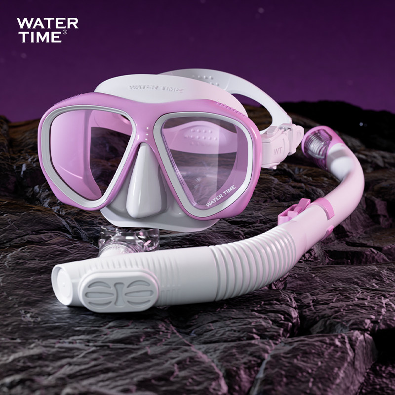 WaterTime潜水面罩浮潜三宝防雾潜水镜防呛水呼吸管套装泳镜装备