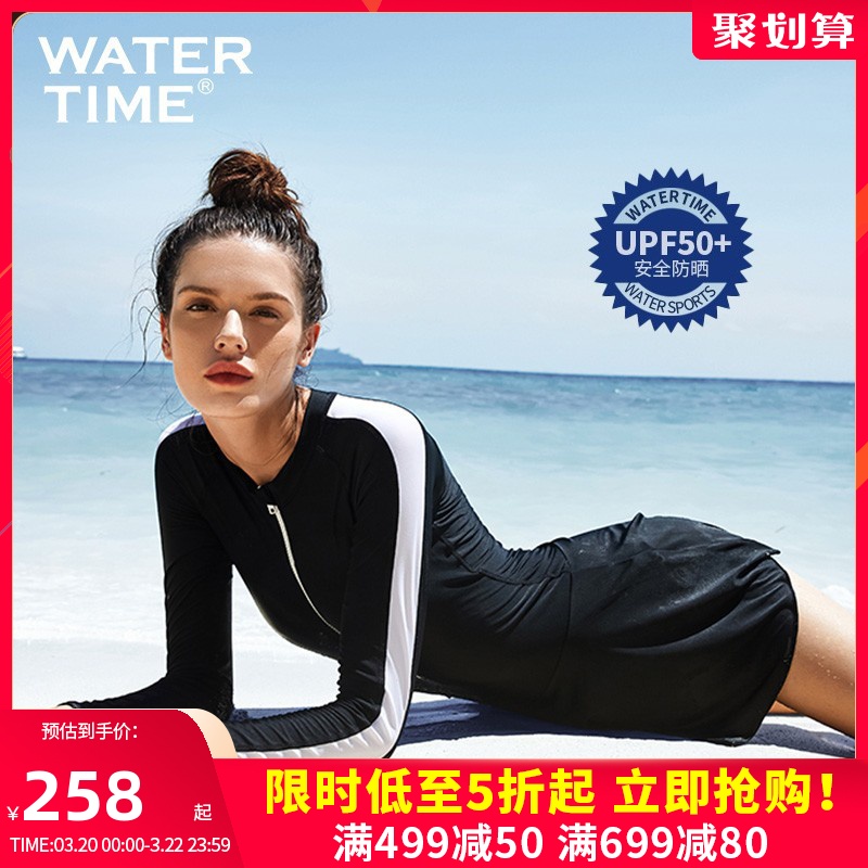 WaterTime Swimsuit 2023 New Spring Sleeve Surfing Surf Surfing Dress Diving Surface Woman