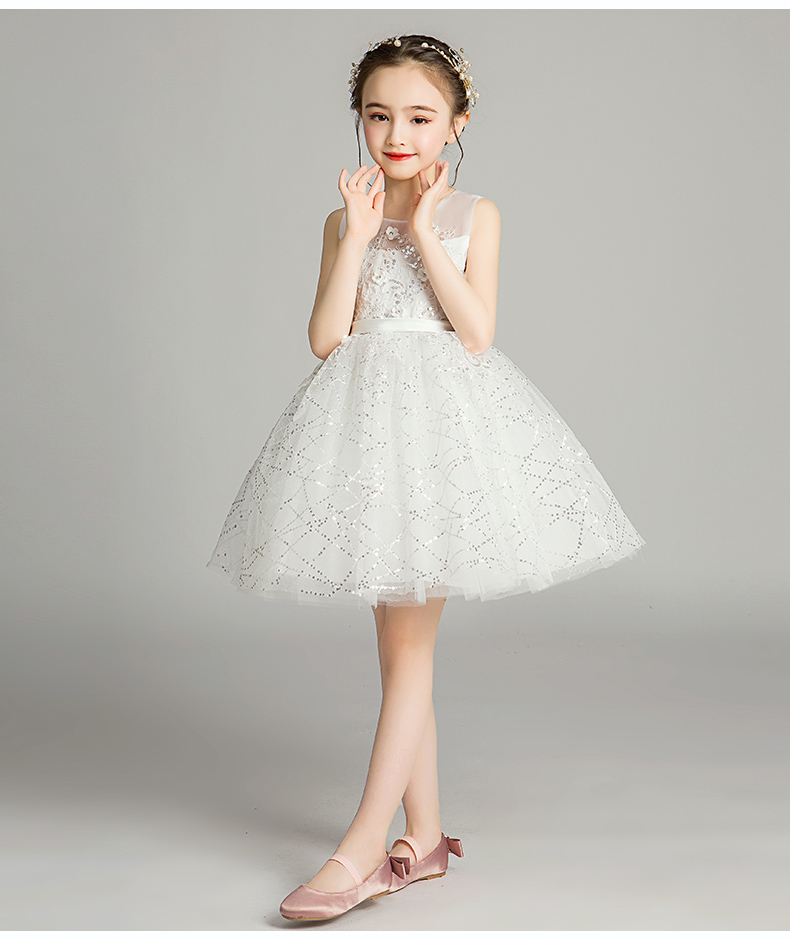 Hoa cô gái công chúa váy bé gái nước ngoài trẻ em nước ngoài chủ nhà trang phục piano cô gái fluffy sợi catwalk mùa hè - Váy trẻ em váy trẻ em 10 tuổi