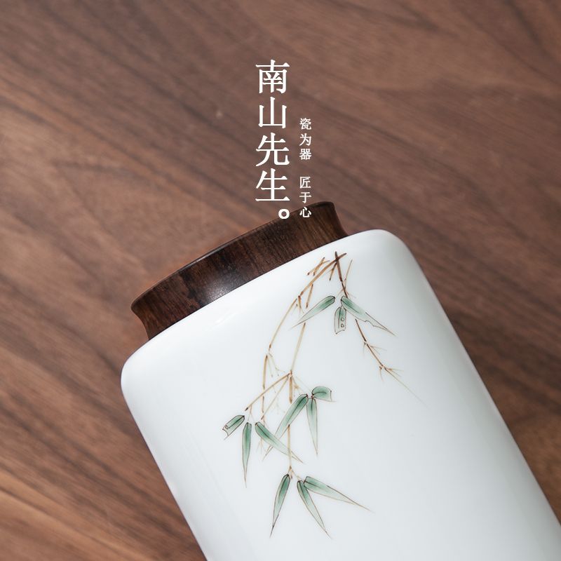 The light of Mr Nan shan four seasons hand - made creative caddy fixings tea storage tanks ceramic seal tank moistureproof household