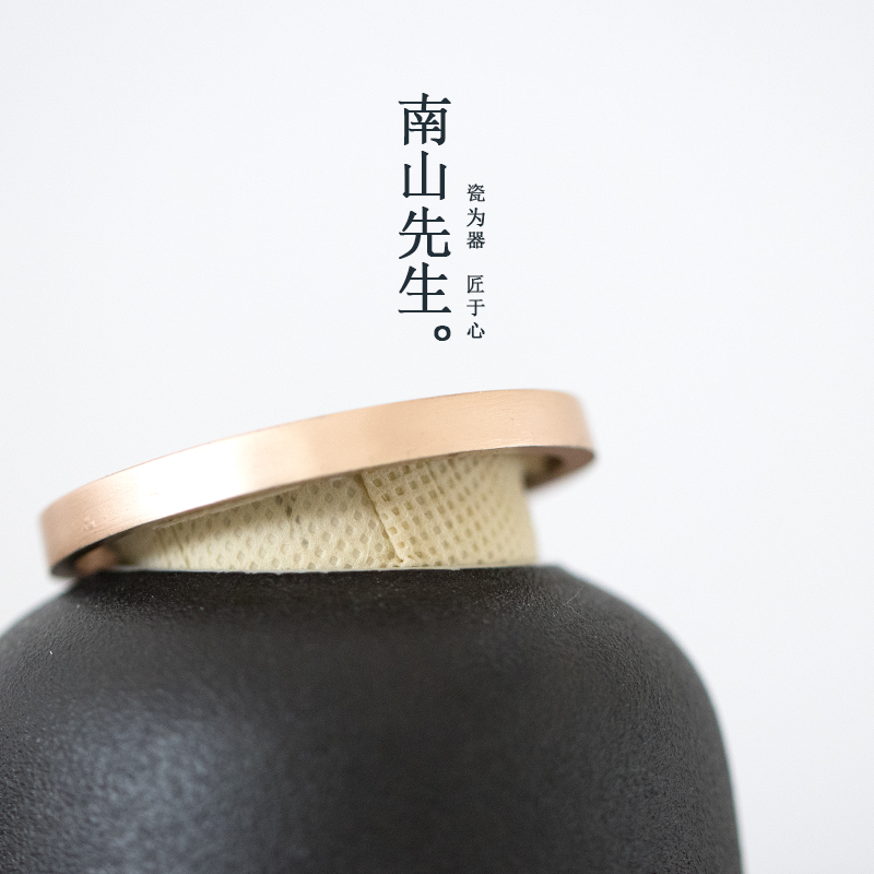 Mr Nan shan plain and neat caddy fixings ceramic seal pot small household tea warehouse small portable tea POTS