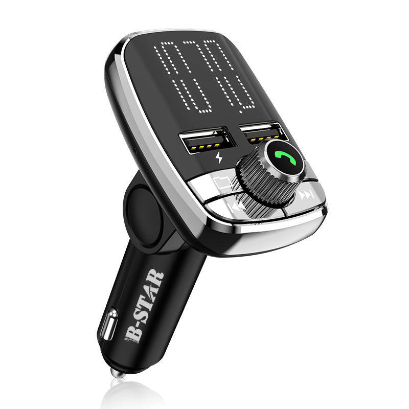 藍牙放歌打電話mp3快充新車載充電器插頭點煙器帶雙usb智能車充