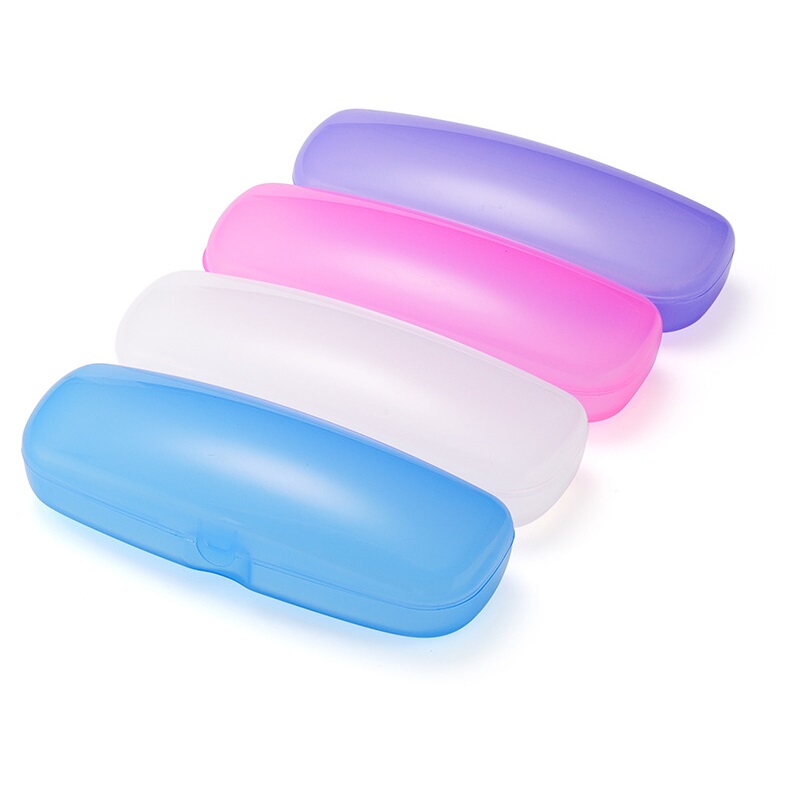 White Mirror Box Sunglasses Plastic Glasses Case Large Colorful Frosted Surface Pvc Wear-Resistant Men's and Women's Myopia Glasses Case