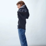 Осенняя спортивная трикотажная куртка для отдыха с капюшоном с молнией, на молнии