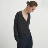 MD Женский ранний осенний случайный стиль, осторожно шерстяные булочки v -neck вязание кардиган 05645520706