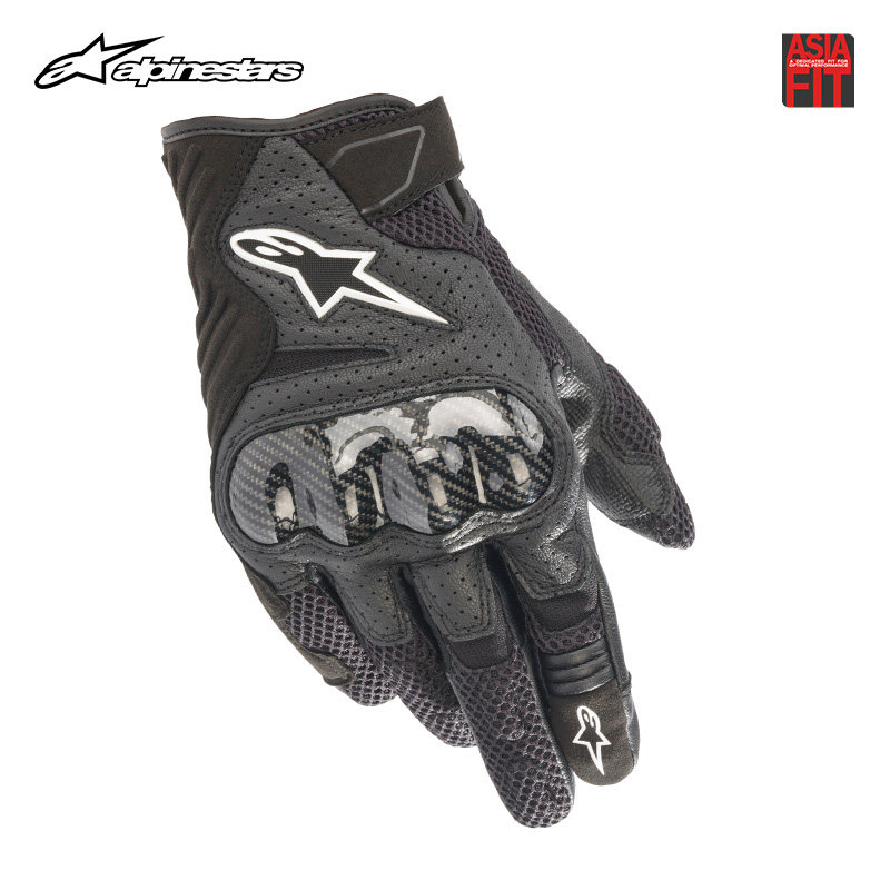 Перчатки Alpinestars SMX-1 Air v2 черный флуоресцентный красный (Азия, S)