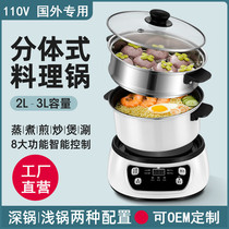 110V Net red multifunctional cooking pot electric hot pot split cooking pot electric cooking pot intelligent small household appliances Taiwan