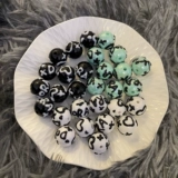 Kleinlake Hand -Painted Bead Dora, не близкая к SP Черная, белая сладкая и прохладная темная серия 16 мм бусинки