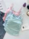 Fresh and Pure Style Design Pleated Camisole for Women, Suitable for Outerwear or Layering, with Chest Pads, Slim Fit, Beautiful Back Top for Summer