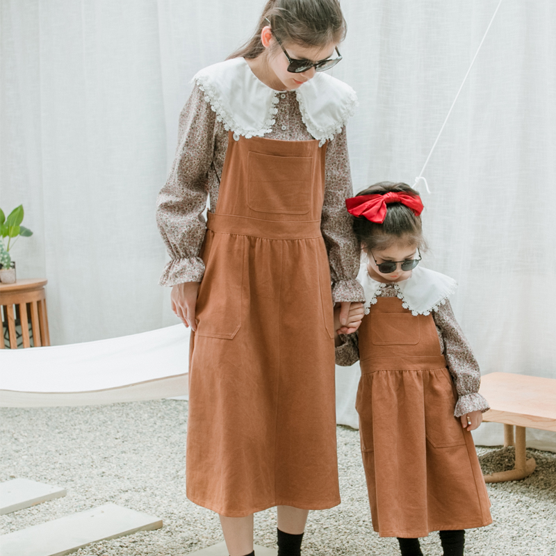 Pro-daughter dress Mother's Korean version Korean version of the baby bag skirt high-end 2022 spring new foreign dress The girls suit in the long version