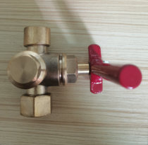 Three-way plug valve boiler pressure gauge flushing three-way plug valve all-copper high-pressure steam three-way plug valve