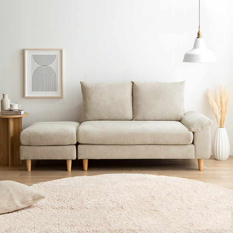Nordic Japanese-Style Double Sofa for Small Living Rooms, 2026 New Model, Chaise Lounge Without Armrests, Fabric Bedroom Small Sofa Nordic Japanese-Style Double Sofa for Small Living Rooms, 2026 New Model, Chaise Lounge Without Armrests, Fabric Bedroom Small Sofa