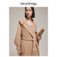 MindBridge Women's Long Woolen Coat Winter New Korean Style Waist Belted Woolen Coat