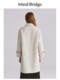 MB MindBridge Baijia Good Winter Women's Lapel Mid-length Coat 2024 New Double-Side Woolen Jacket