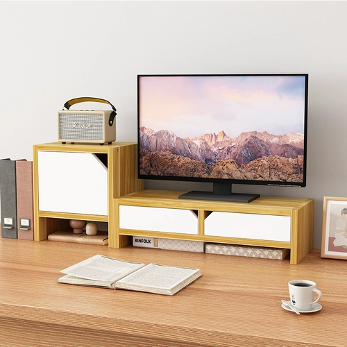 Монитор, приподнятая полка, основание компьютера, дисплей, приподнятая полка, настольный органайзер для клавиатуры, стеллаж для хранения, настольный компьютер