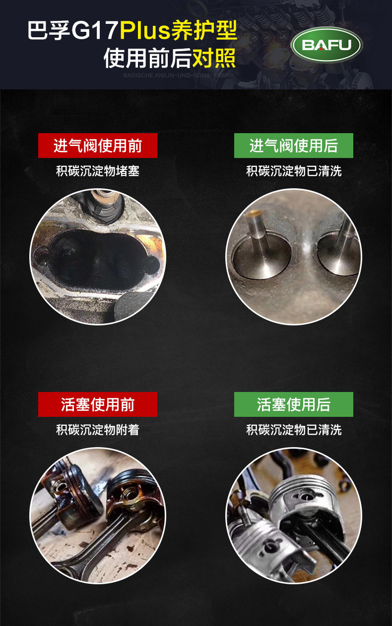 巴孚 G17 Plus 养护型 汽油添加剂 德国巴斯夫原液 80ml 图5