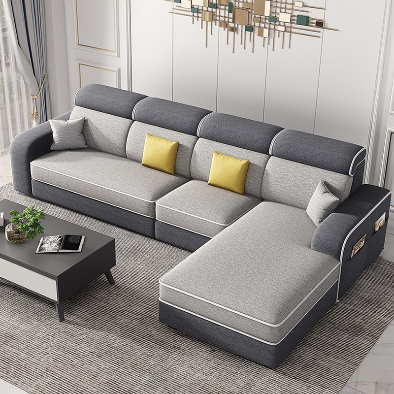 2021 New Nordic Fabric Sofa Latex Technology Cloth Removable Small Family Living Room Simple and Modern