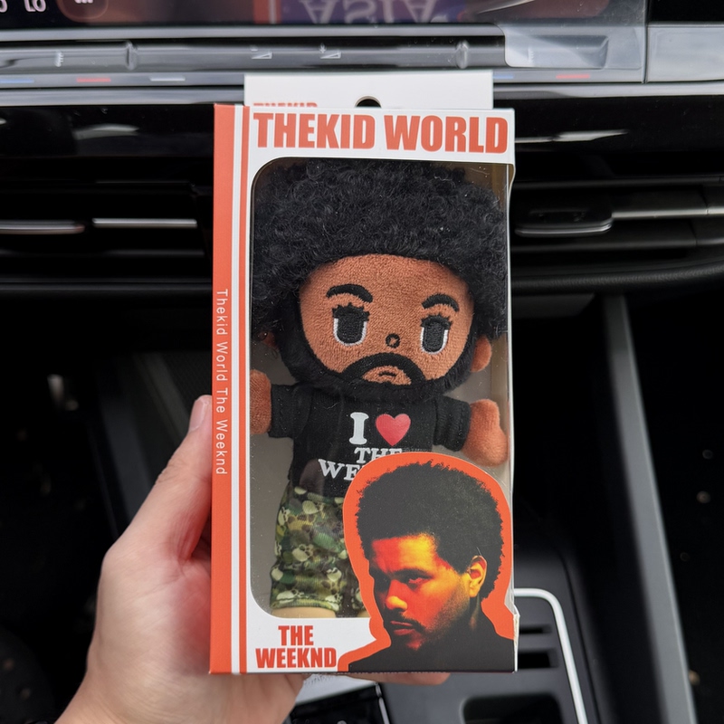 Thekid Original the Weeknd Plush Pendant Hiphop Rap Trendy Doll American Style Bag Pendant Thekid Original the Weeknd Plush Pendant Hiphop Rap Trendy Doll American Style Bag Pendant