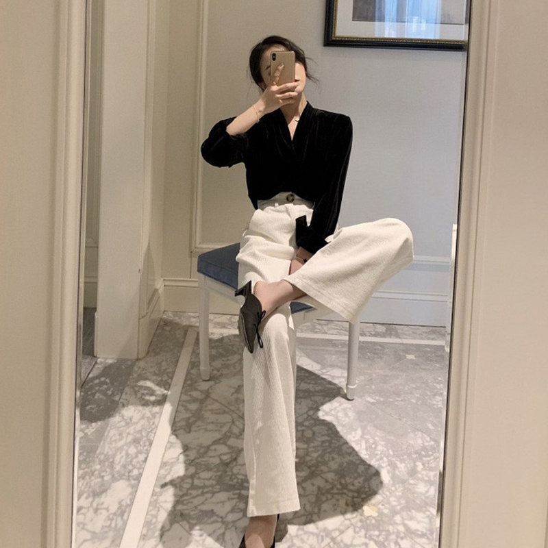 Paiboli light and familiar style new western style Yujie fashion two-piece suit pants mature suit goddess slimming autumn and winter clothes