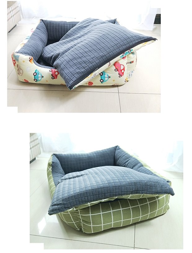 Chó kennel có thể tháo rời và giặt được bốn mùa mèo phổ thông nhỏ vừa chó lớn Teddy lông vàng mùa đông tổ ấm thú cưng - Cat / Dog hàng ngày Neccessities 	bát ăn đôi cho mèo	