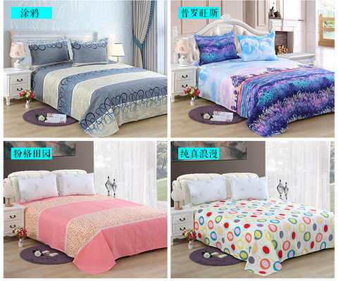 100% cotton cũ vải thô ký túc xá sinh viên tấm đơn dày 1,5 m 1,8 m giường làm theo đơn drap giường everon
