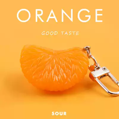 Universal artifact keychain healing girl heart strawberry Bayberry sweet potato orange bag pendant creative gift gift