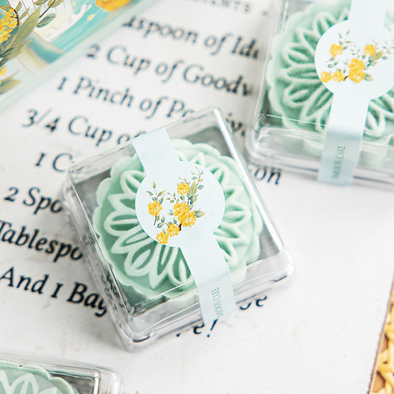 Medium Autumn Creative Sticker Mooncake Shelf Life Seal Sticker adhesive Yolk Crisp label Effect Period Table Label Sticker