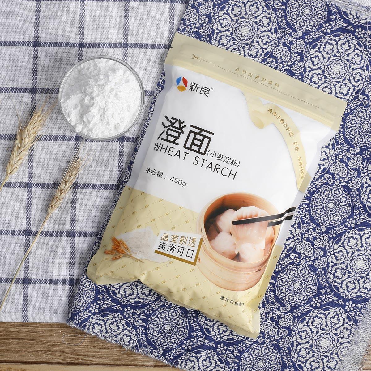 New Liangcheng Powder Baking Raw Materials Chennoodles Wheat Starch Dessert Green Regiment Burning Wheat Seduces Ice Cream Moon Cake Raw Powder 450g
