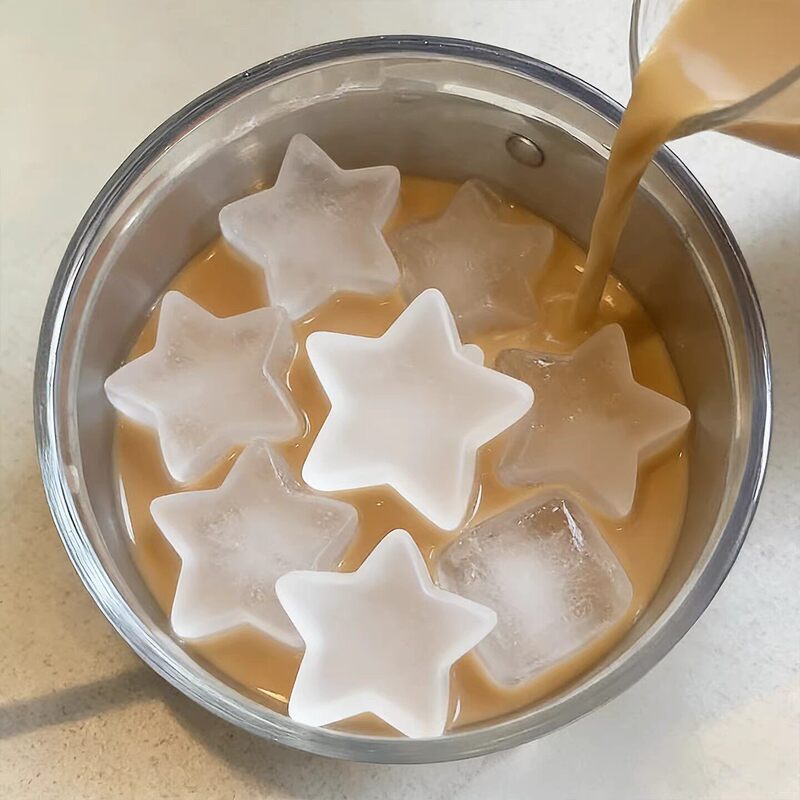 Star-Shaped Ice Cube Mold, Food-Grade Refrigerator Ice Tray, LAOSHU Ice Cube Maker, Silicone Whiskey Ice Ball