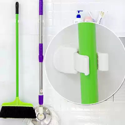 Japan KM creative multi-function mop clip adhesive hook nail-free strong wall adhesive broom hook rack
