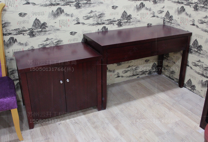 New Chinese Style 1 2 m Solid Wood Leg Series Baked Lacquer Hotel Desk TV Cabinet Computer Desk Guest House Innate