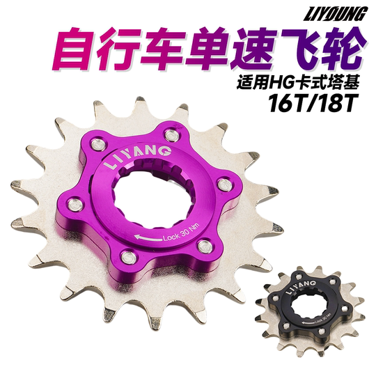 LIYANG土坡街车9转1改装单速飞轮片含垫片山地车修补件自行车飞轮