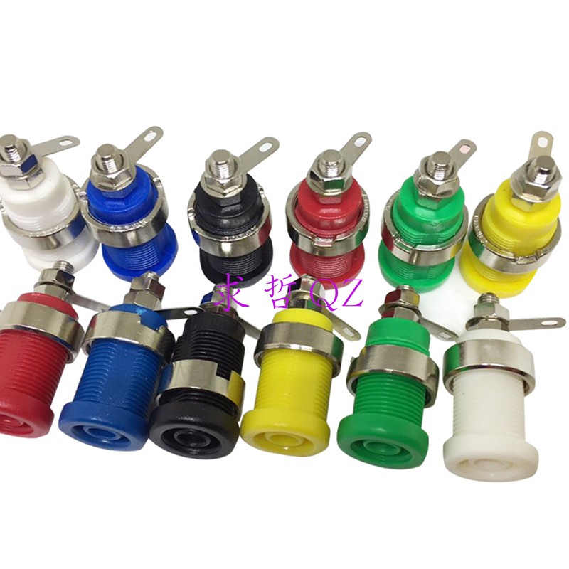 PA nylon material high pressure safety type 4mm jack panel press-fit connector plug terminal banana socket hole